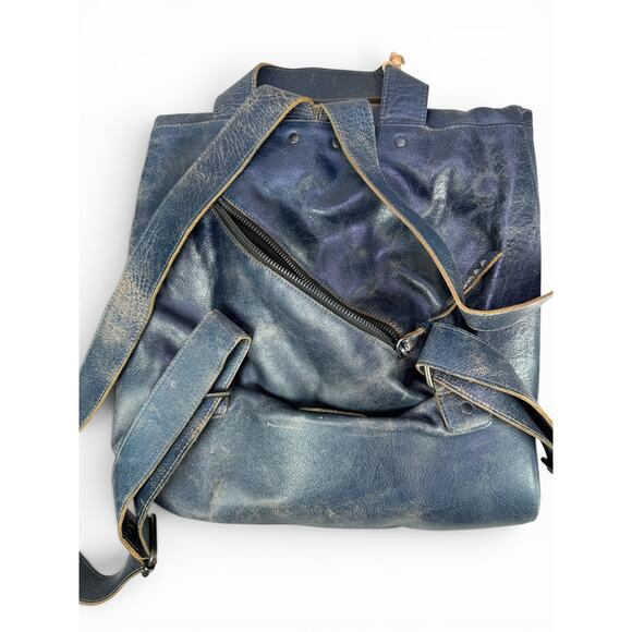 Bed Stu Howie Leather Backpack Cobalt Lux Laptop Travel Bag Handmade Distressed main image 11